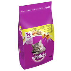 WHISKAS Adult Complete Dry Cat Food Biscuits Chicken 7kg